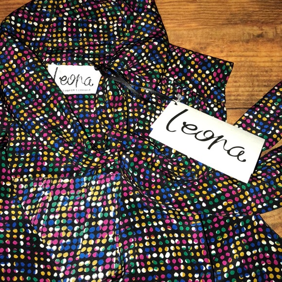 LEONA by Lauren Leonard~Multicolor Microdot Top~XS - Picture 6 of 8